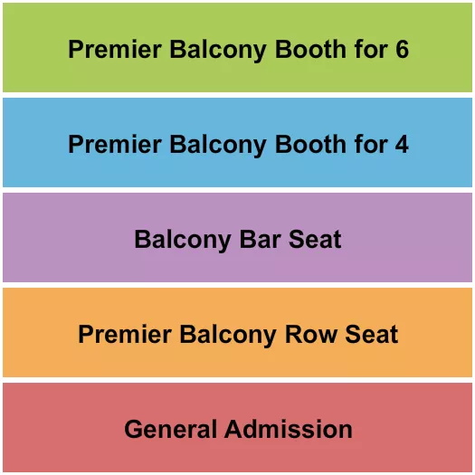 seating chart for Howard Theatre - DC - GA/Premier/Bar/Booths 4-6 - eventticketscenter.com